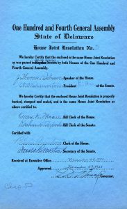 Photo of House Joint Resolution Number 3, Part 1